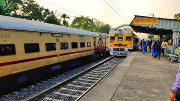 Perfect Train Crossing from Rail Platform Speedy Skip of Teesta Torsha Express