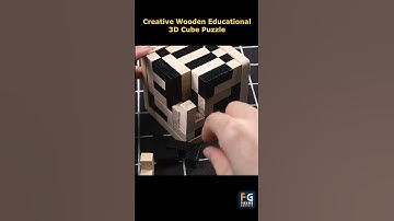 Creative 3D Cube Puzzle: Wooden Educational Toy for Brain Development & Problem Solving! #puzzlecube