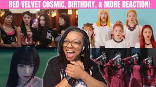 RED VELVET COSMIC, BIRTHDAY, RUSSIAN ROULETTE, QUEENDOM, & PEEK A BOO REACTION!!
