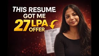 This Resume got me 27 LPA | How to make Placement ready resume in Telugu | Resume tips