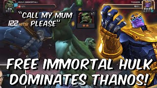 FREE 2 Star Immortal Hulk DOMINATES Thanos Act 3 Final Boss - Marvel Contest of Champions