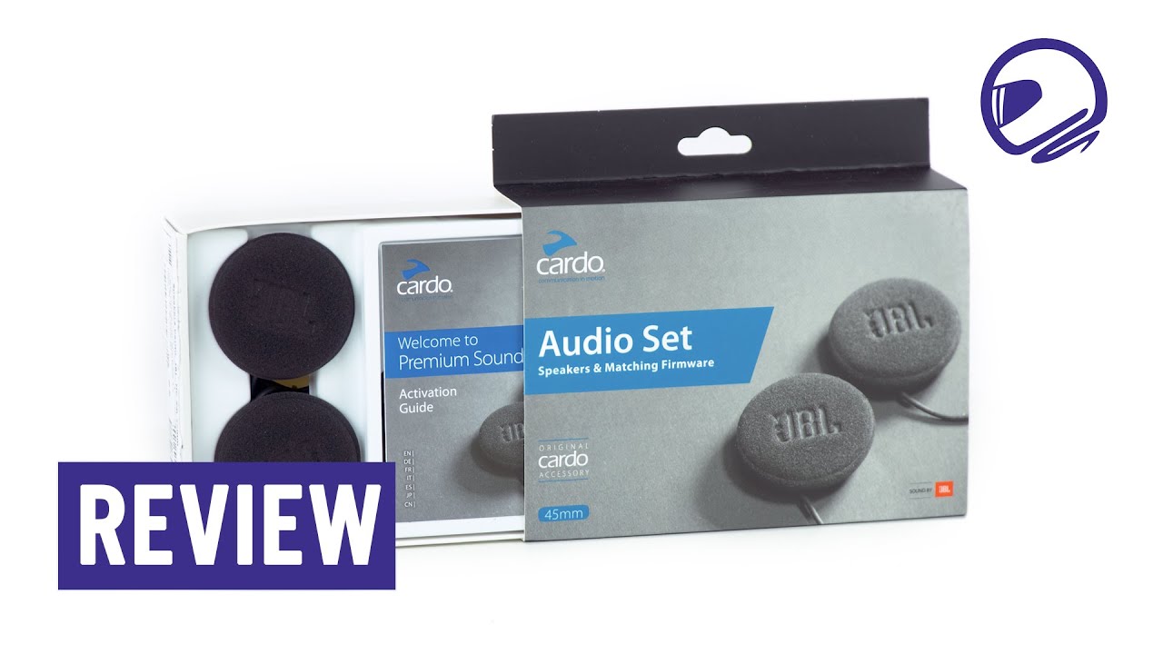 Cardo JBL 45mm audio set speaker review - MotorKledingCenter - YouTube
