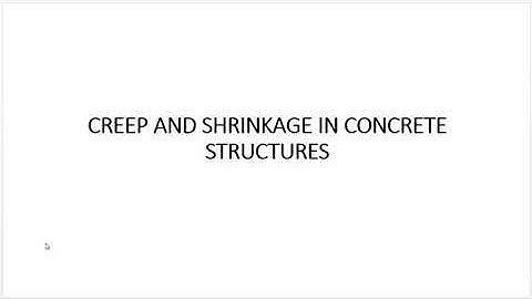 Creep and shrinkage of concret.
