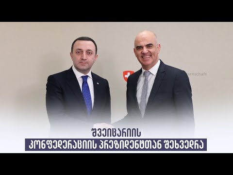 შვეიცარიის კონფედერაციის პრეზიდენტთან შეხვედრა
