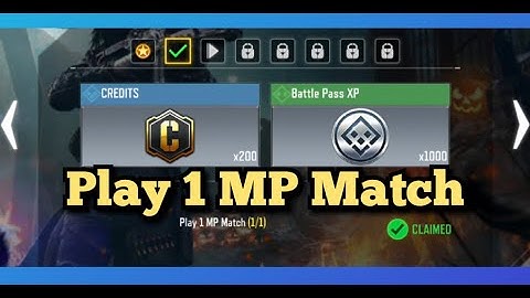 Call Of Duty Mobile Play 1 MP Match Task Complete