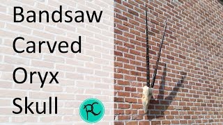 Bandsaw Carving A Wooden Oryx Skull