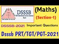 Maths Important Questions for DSSSB Tgt/Pgt 2021
