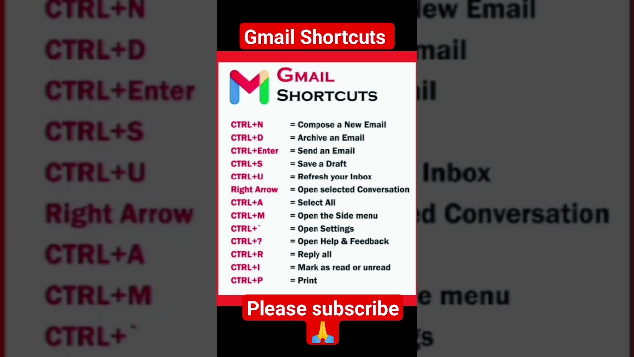 Gmail Shortcuts | keyboard shortcuts for gmail | gmail shortcut on desktop |gmail keyboard shortcuts
