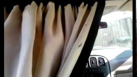 E09 Camper Van Build - Heads Up Display and Installing Curtains For Stealth Minivan Camper Build