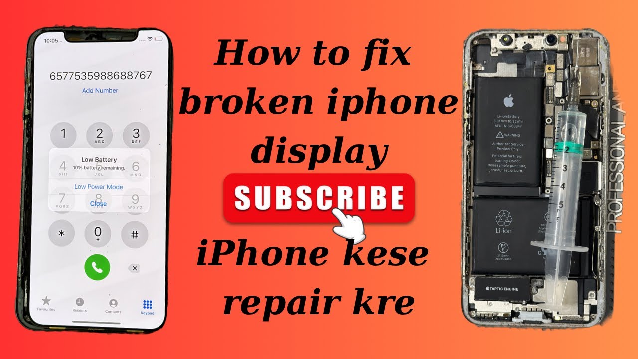 iPhone X broken display glass change YouTube