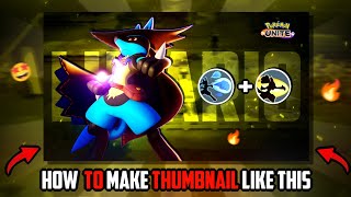 🤩 How To Make This Type Of POKEMON UNITE THUMBNAIL | How To Make GAMING THUMBNAIL 🔥  | Pokemon Unite