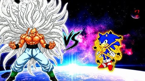 Goku SSJ Infinity Ultra Instinct OP VS Sonic Chaos V4 JVL OP (all form) in Jump Force Mugen