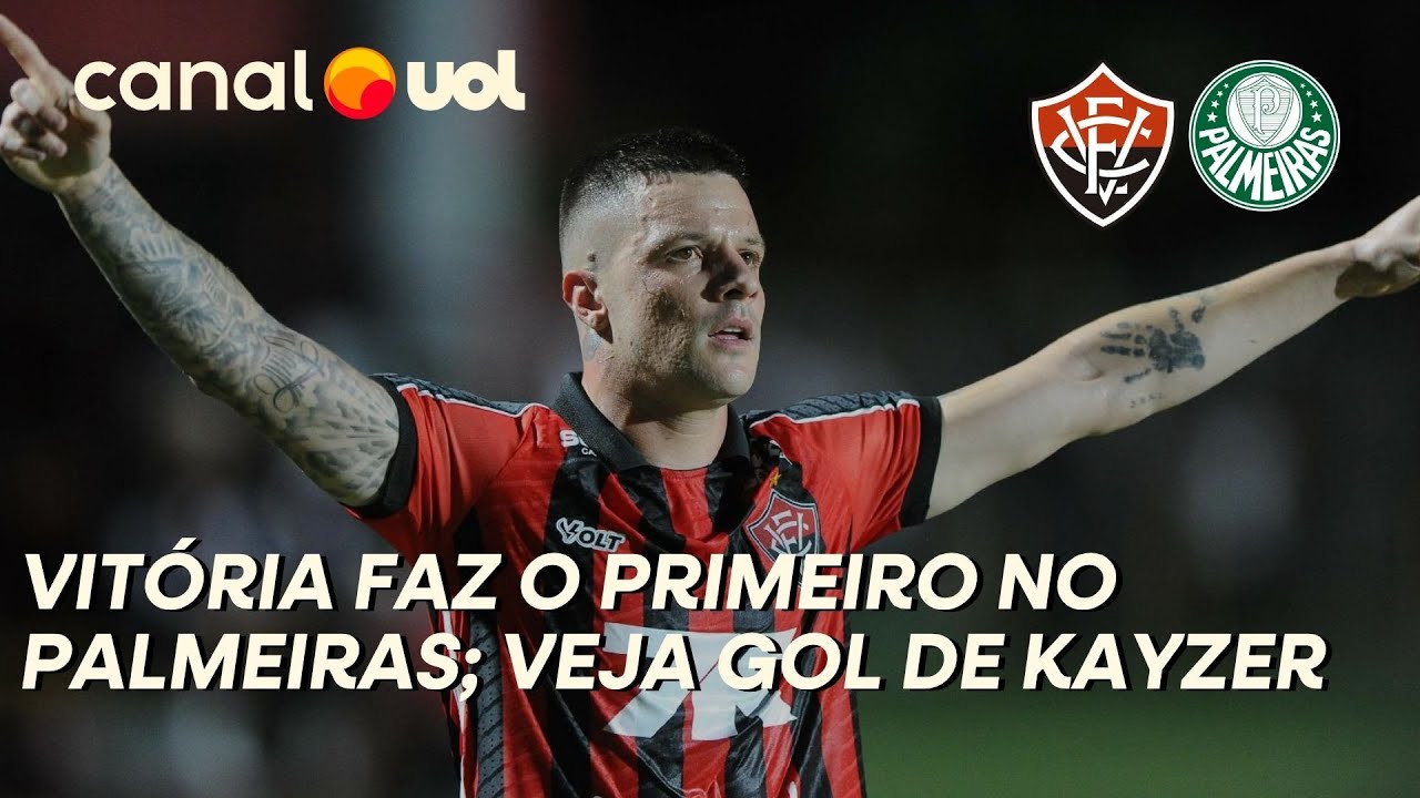 VITÓRIA x PALMEIRAS: RENATO KAYZER ABRE O PLACAR PARA O TIME DA CASA; VEJA  O GOL