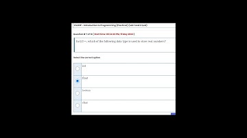 Cs201 (P) Lab 1 and 2 Quiz with 100% correct solution