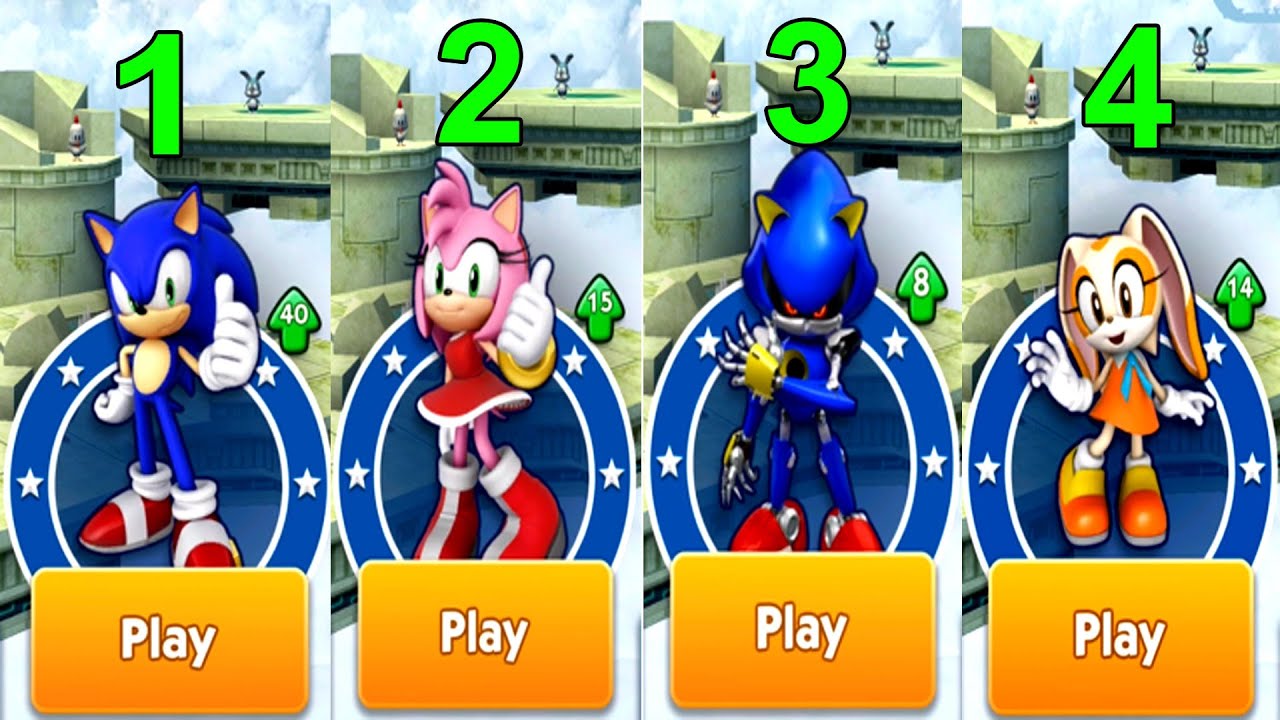 Sonic Dash Sonic Vs Amy Vs Metal Vs Cream Android Gameplay 2020 (iOS,Android)