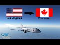 Vol los angeles klax  vancouver cyvr en 738800 pmdg  flight simulator 2020