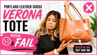 Portland Leather Goods Verona Tote Bag Review| Poor Quality Awful Experience