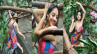 Deepika Singh Rain Dancing Video Deepikasingh Hot Dance In Rain
