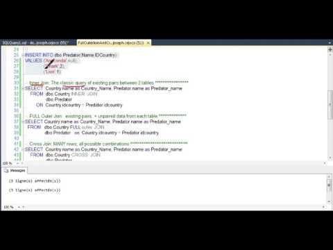 SQL Full Outer Join vs Cross Join, Copy and Paste example