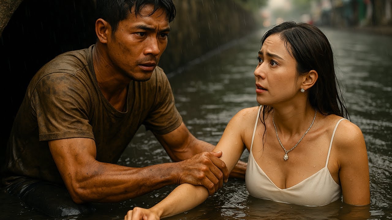 Chàng Trai Nhặt Ve Chai Nhảy Xuống Cống Ngầm Cứu Người, Không Ngờ Là Nữ Tỷ Phú