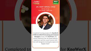 Testimonial of Mr Nimit Minda, KnoWerX PGP CFDM Certified