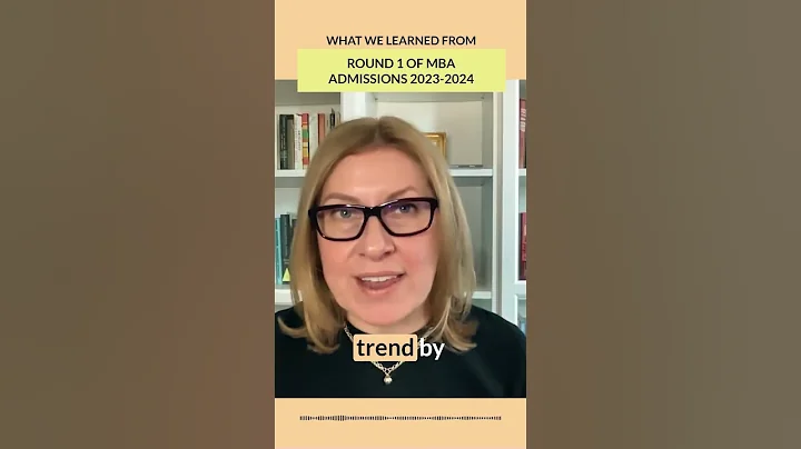 What we learned from Round 1 of MBA Admissions 2023 2024 #shorts