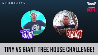 Tiny vs. Giant tree house challenge! #shorts