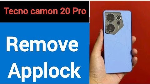 Tecno camon 20 Pro 5G me AppLock Kaise hataye, how to remove AppLock