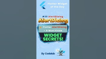 Widgets of the day #39 – AlertDialog  #flutter #programming #fluttertutorial #flutterwidgets #coding