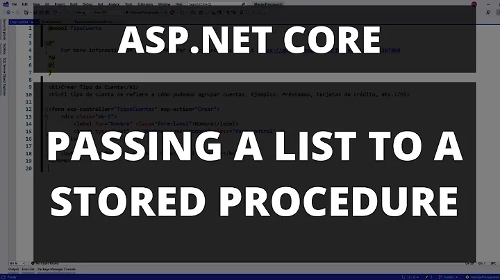 Passing a List of Values to a Stored Procedure | C# | ADO.NET | ASP.NET Core 6