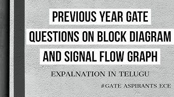 Control Systems - Lec 12. Previous year gate questions on block diagrams and SFG
