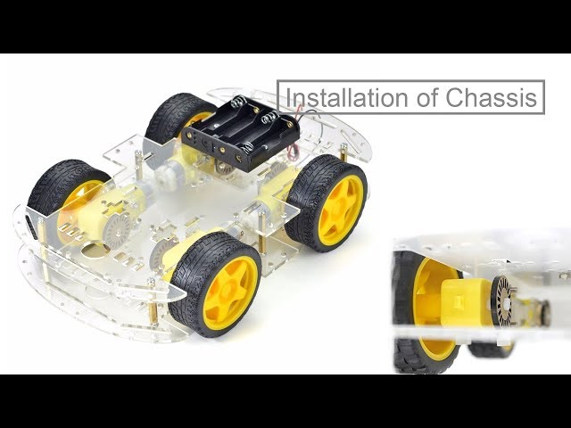 REES52- 4 Wheel double deck robot car Chassis Assemble Final STEP BY STEP Tutorial for arduino class=