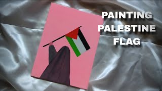 Painting the Palestine Flag | Powerful Acrylic Art in Support of Gaza 🇵🇸 screenshot 4