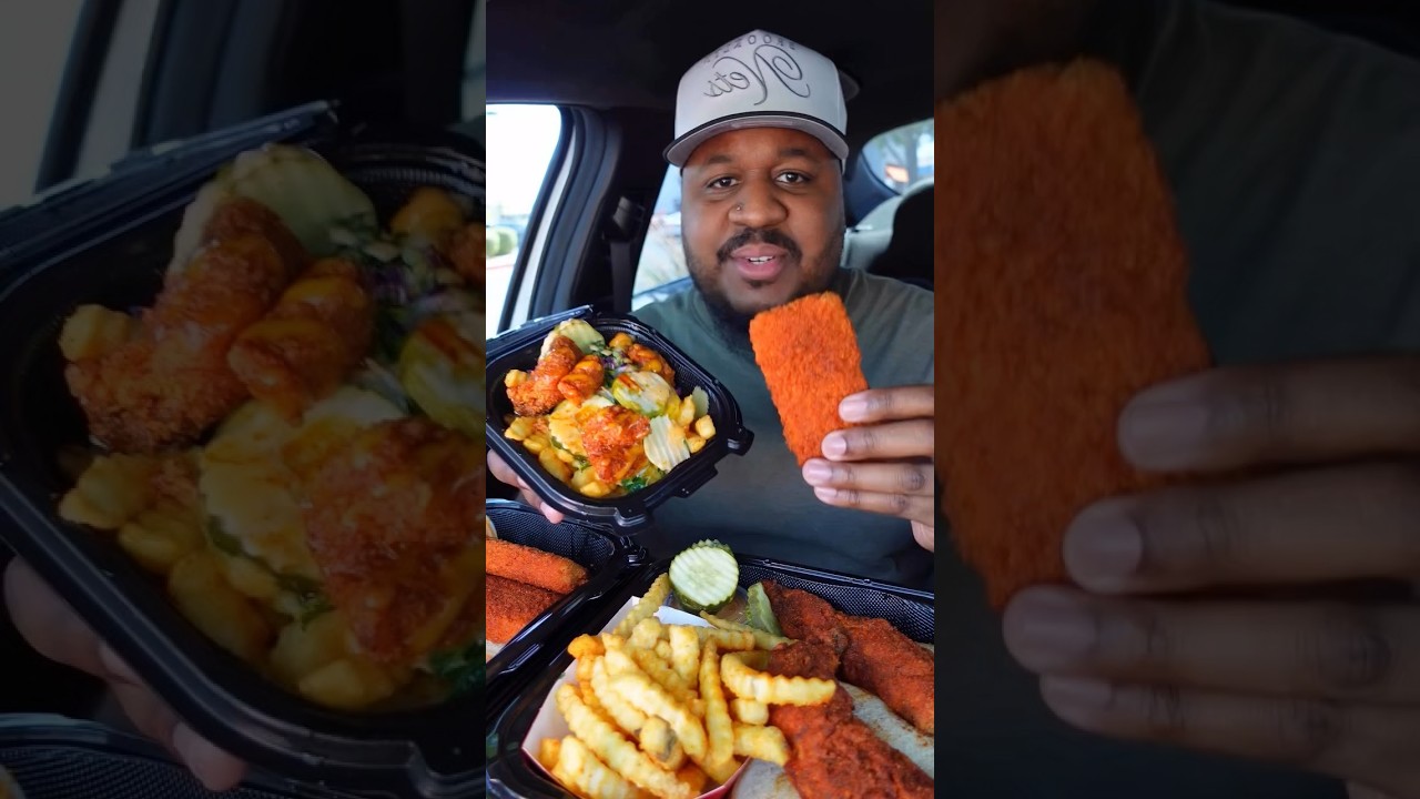 Dave’s Hot Chicken Mukbang 🔥 | ASMR Food Review #shorts #asmr #daveshotchickenuk #mukbang #food