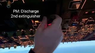 Engine Fire procedures and actions on Boeing 747