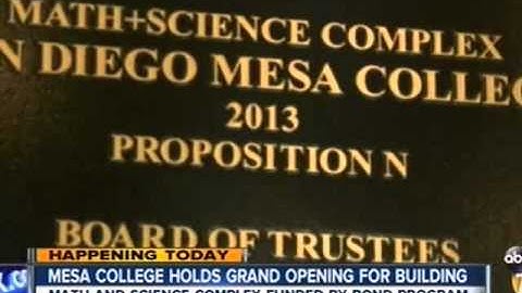 KGTV-10News - Mesa College Math+Science Complex Grand Opening