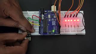Bar Graph using Arduino UNO's PWM and LED's | #arduino #esp32 #arduinoproject #esp8266 #pwm