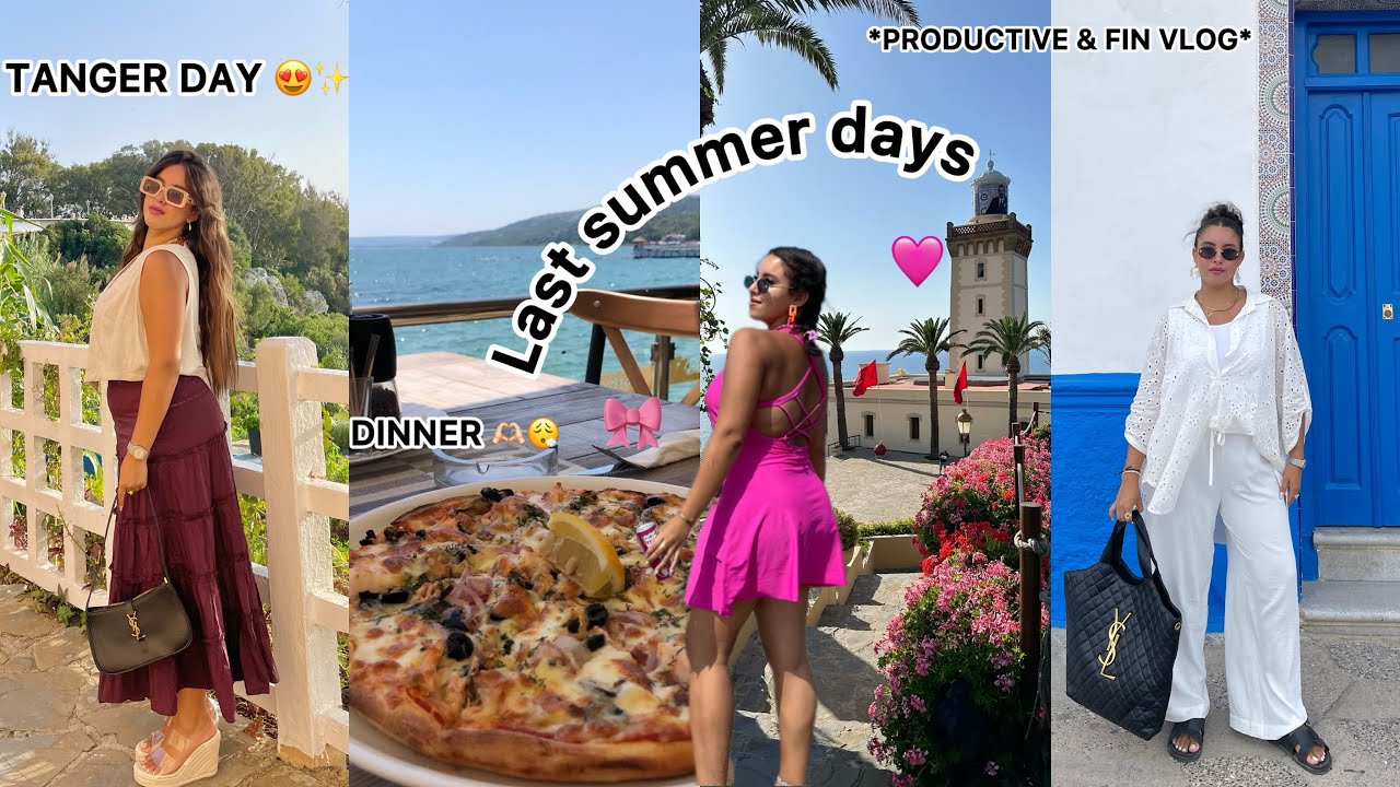 Goodbye Summer 🎀🩷 : نهار كامل في طنجة ✨( Grwm + Outfits ) Asilah Vibes 🦋