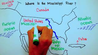 Where is the Mississippi River located  / Map of Mississippi River || 5min Knowledge