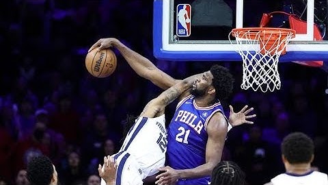 JOEL EMBIID BLOCKS JA MORANT | TAKING DOWN ENTIRE GRIZZLIES  EMBIID 27 PTS Sixers 76ers VS GRIZZLIES