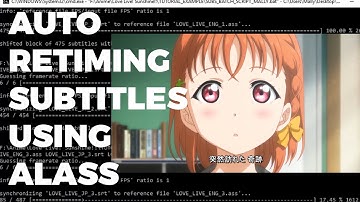 Automatic Subtitle Retiming (using a untimed sub with a timed sub) alass by kaegi