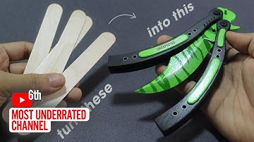 How to make CS:GO Butterfly Knife from Popsicle Sticks
