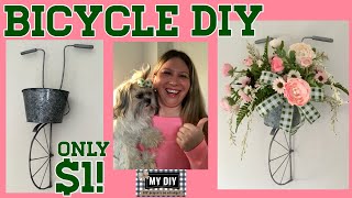 Bicycle Planter Wall Decor | Dollar Tree DIY | ONLY $1!!