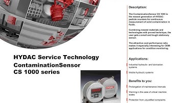 hydac full for service: condition monitoring AS 1000, CS 1000, MCS 1000, HLB 1000