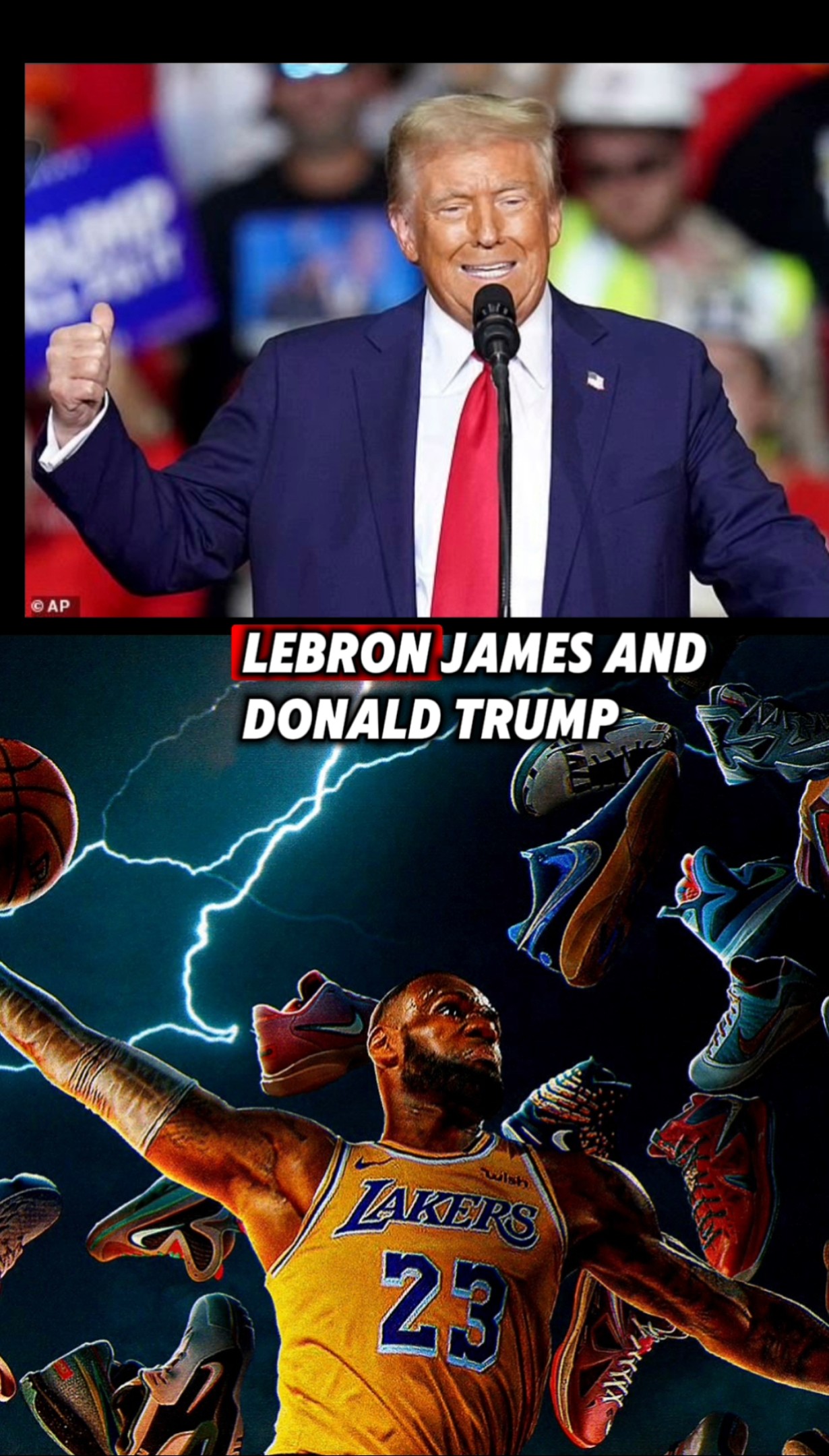 LEBRON JAMES \u0026 DONALD TRUMP FIND COMMON GROUND? #ESPN #x #lebronjames #trump #trump2024 #votewisely