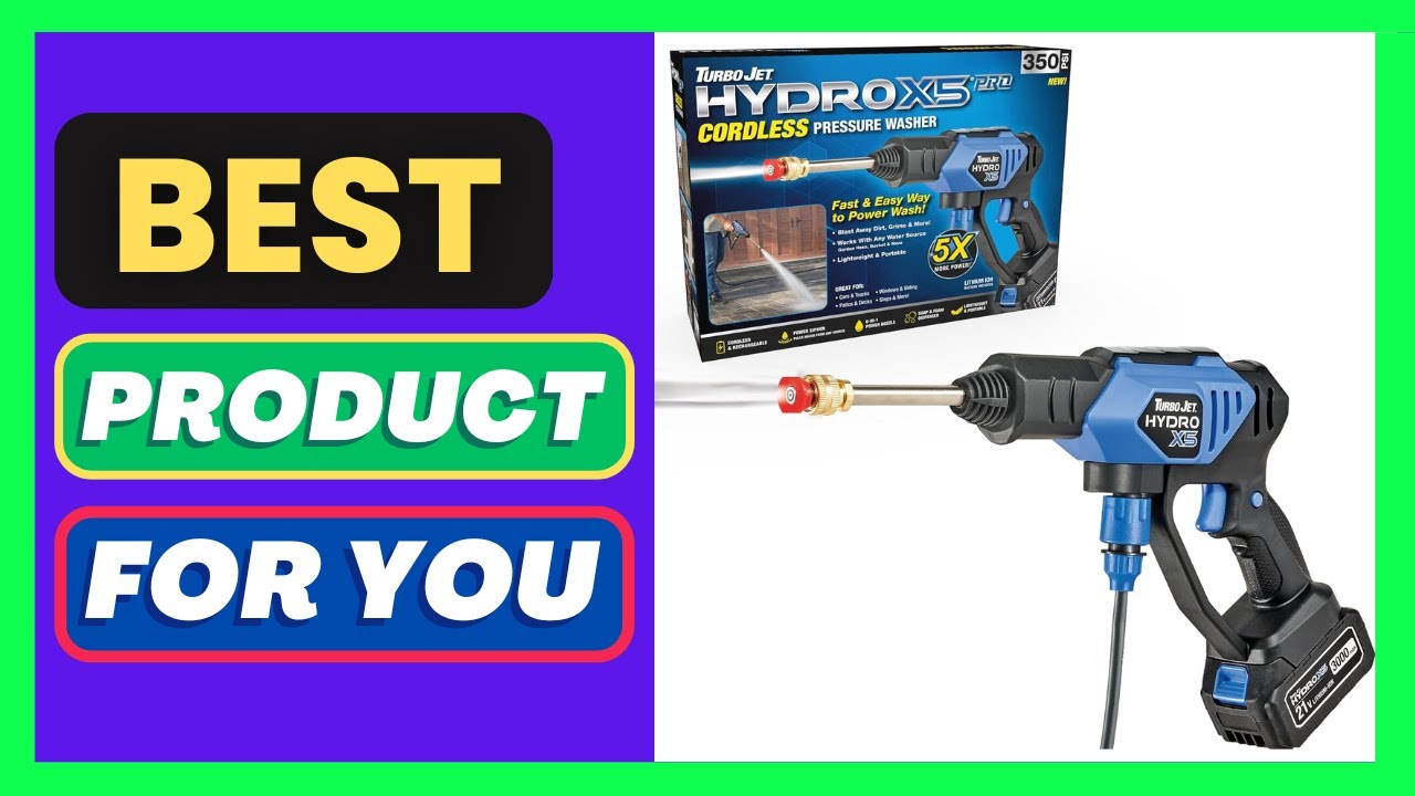 Ontel Turbo Jet HydroX5 Pro Portable Cordless Pressure Washer