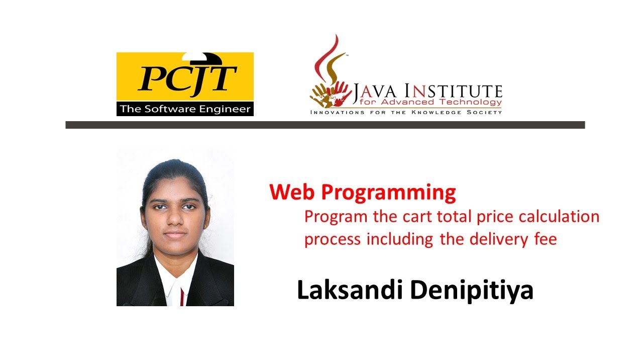 Web programming 29 | eShop | Java Institute - YouTube