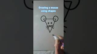Drawing a mouse using shapes #education #learning #drawing