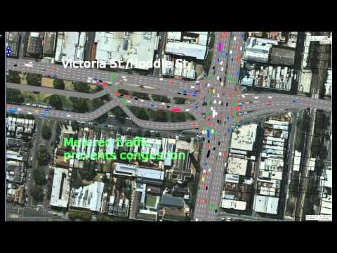 Hoddle St / Victoria St, simulation of 2 phase option