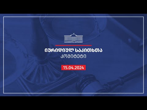 იურიდიულ საკითხთა კომიტეტის სხდომა - 15.04.2024